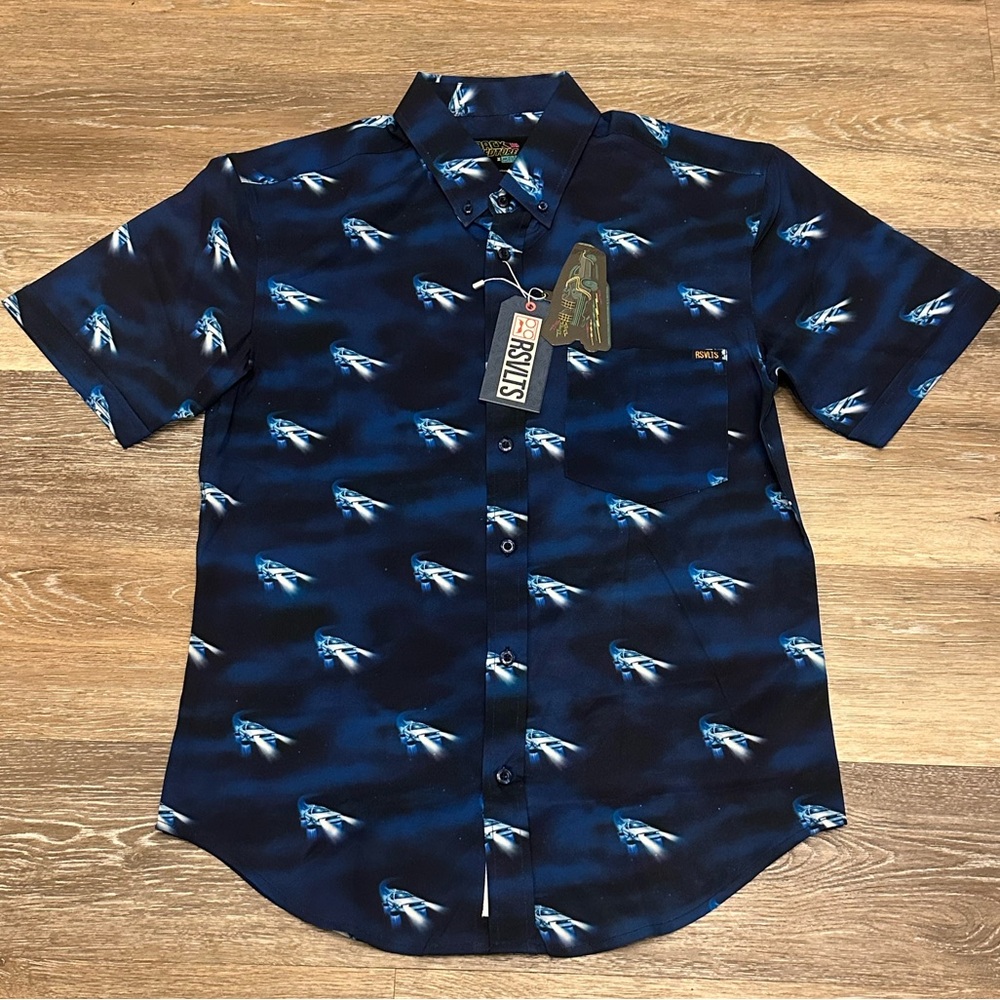 NWT RSVLTS x Back to the Future button down